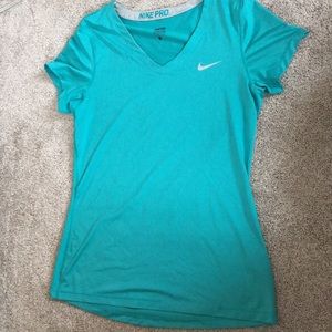 Nike Pro V-neck polyester/spandex workout top